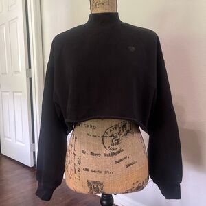 Mock neck crop top sweater